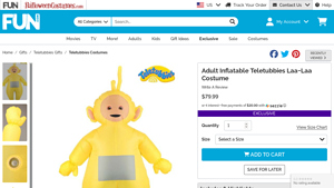 Fun - Adult Inflatable Teletubbies Laa-Laa Costume