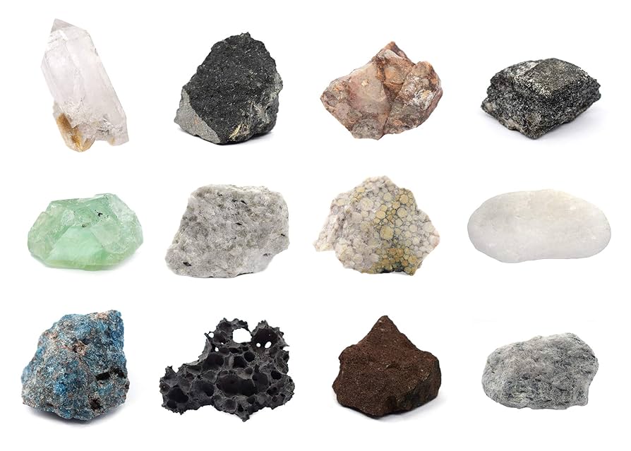 A relevant stock photo of geology kit rocks in a typical setting.