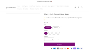 Glasshouse - Cherry Red Wine Glass