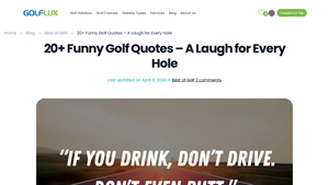 GolfLux - Luxury Golf Holidays & Funny Quotes