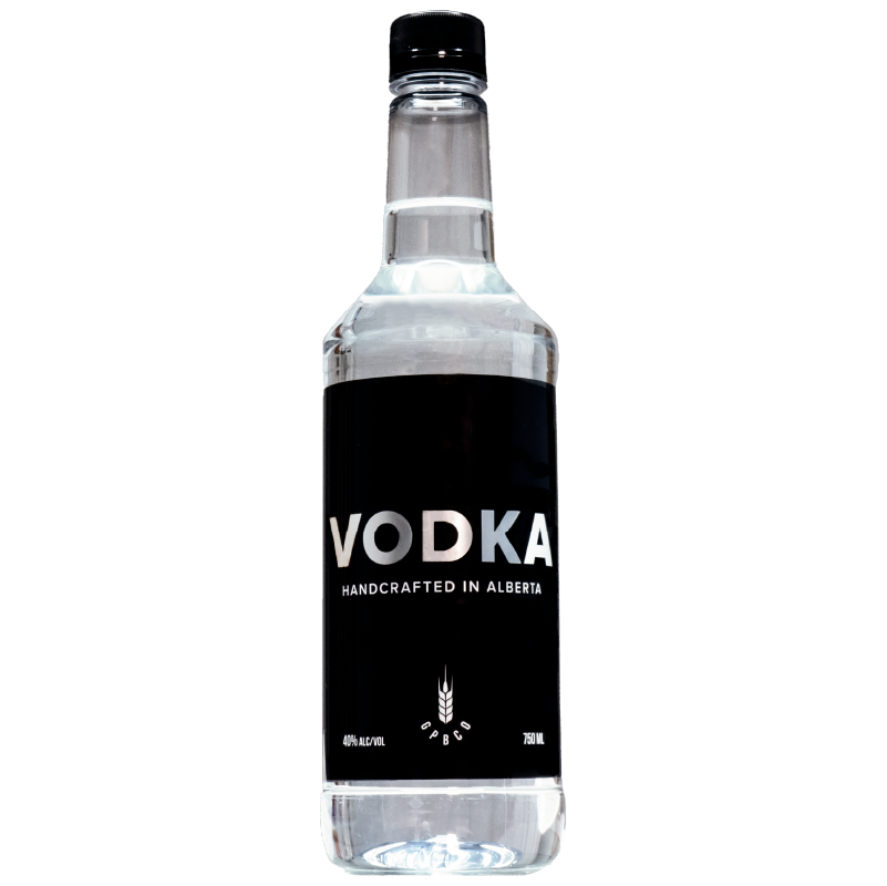 A relevant stock photo of gp brewing company vodka in a typical setting.