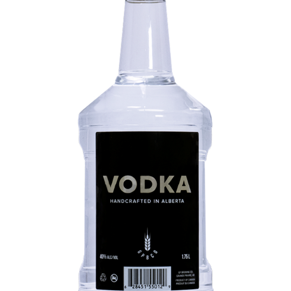 A relevant stock photo of gp brewing company vodka in a typical setting.