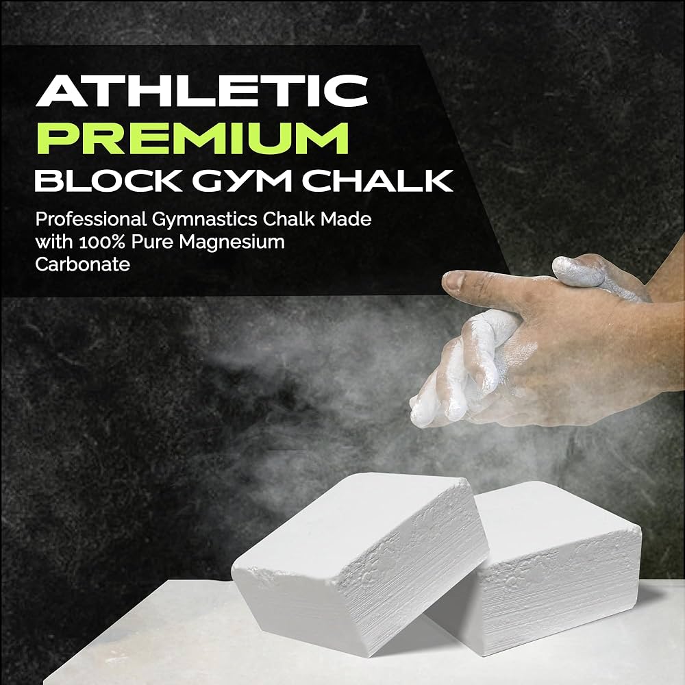 A relevant stock photo of gym chalk in a typical setting.