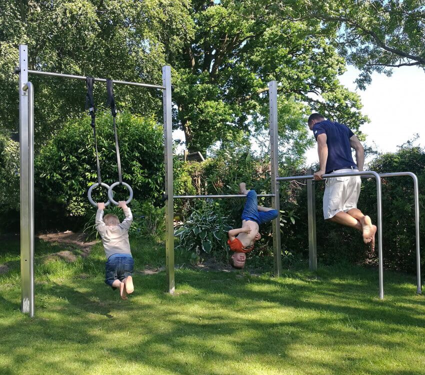 A relevant stock photo of gymnastics outdoor in a typical setting.