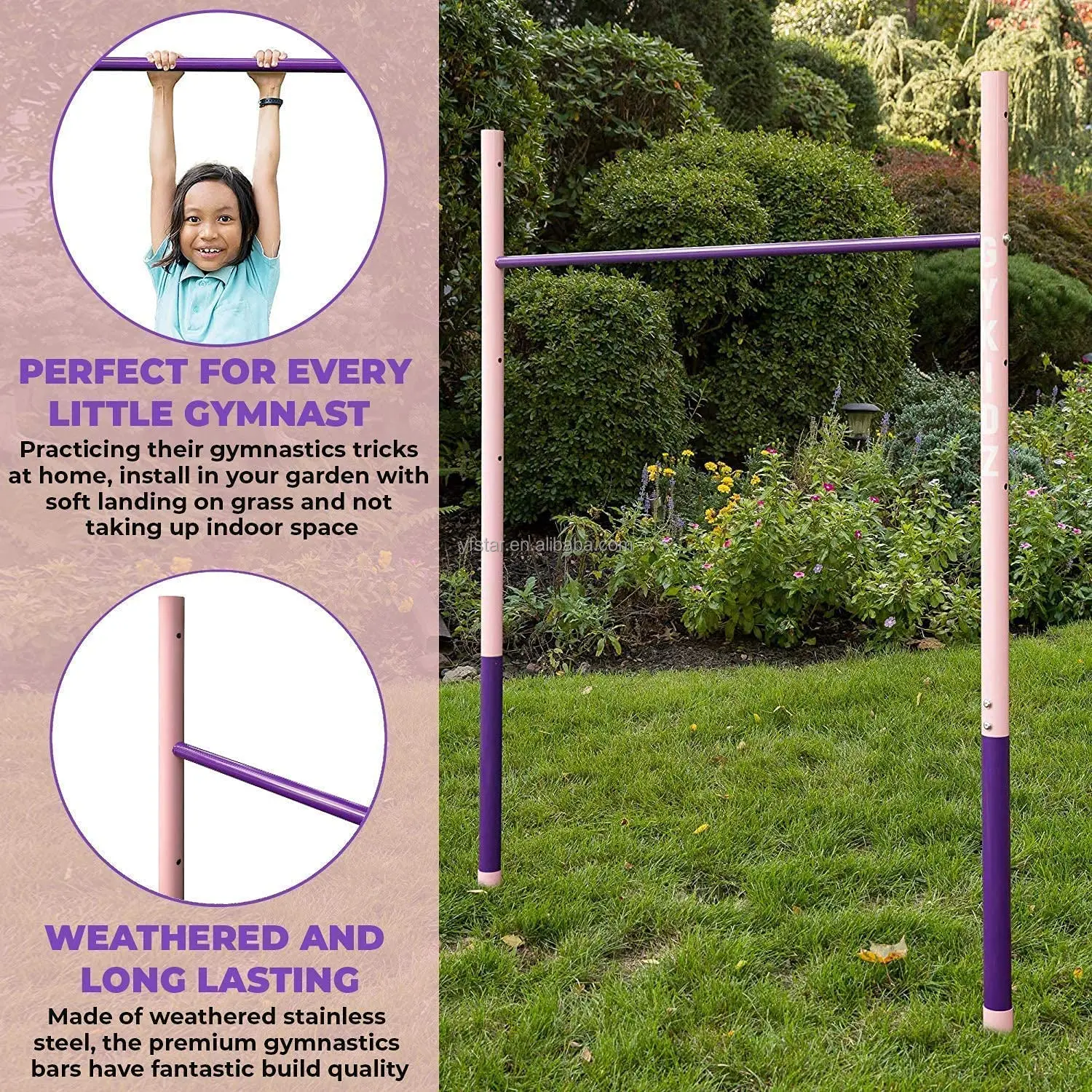 A relevant stock photo of gymnastics outdoor in a typical setting.