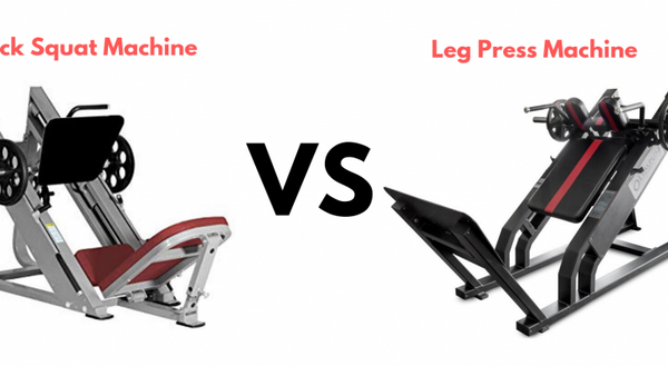 A relevant stock photo of hack squat vs leg press in a typical setting.