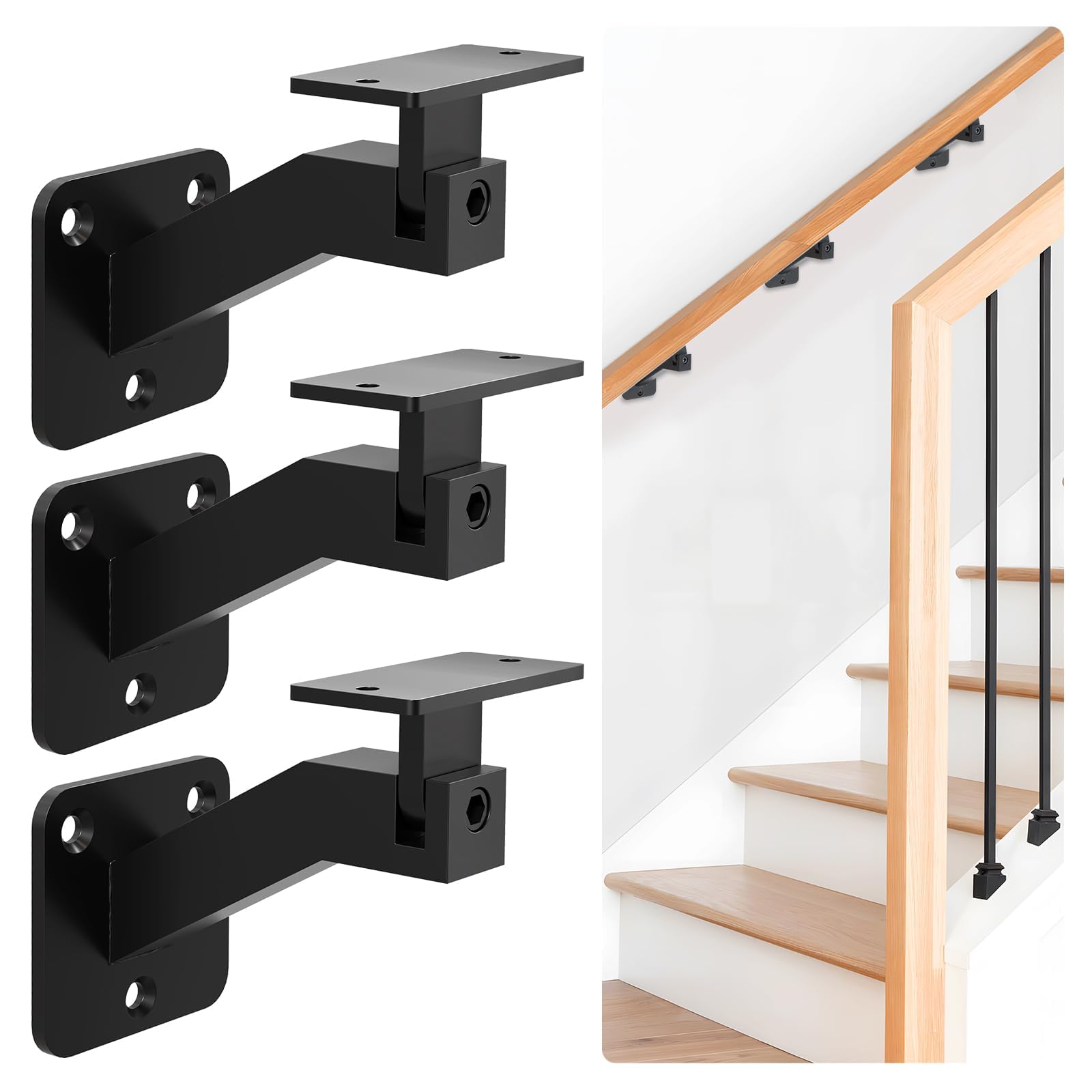 A relevant stock photo of handrail brackets in a typical setting.