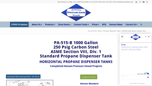 Hanson Tank - PA-515-B Propane Dispenser