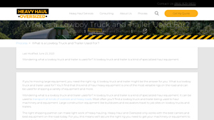 Heavy Haul - Lowboy Truck and Trailer
