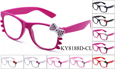 A relevant stock photo of hello kitty glasses in a typical setting.