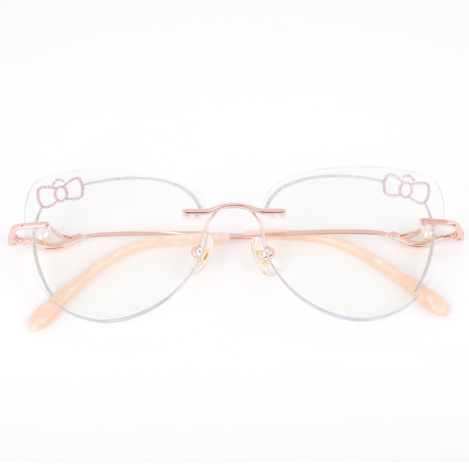 A relevant stock photo of hello kitty spectacles in a typical setting.