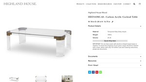 Highland House - Carlson Acrylic Cocktail Table