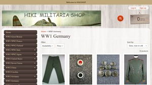HikiShop - WW1 German Military Apparel and Accessories