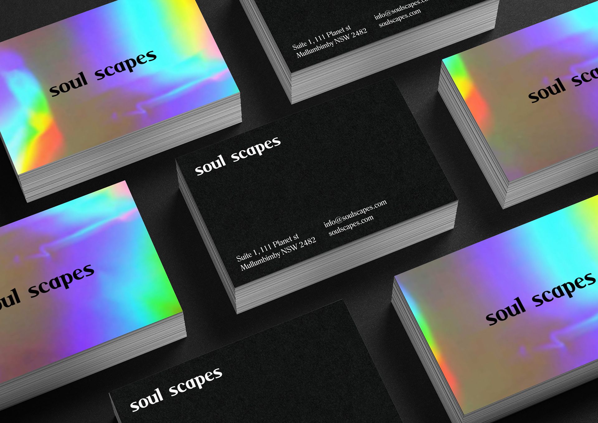 A relevant stock photo of holographic cards in a typical setting.