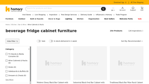 Homary - Modern Gray Bar Cabinet