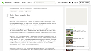 Houzz - Roller Shade for Patio Door