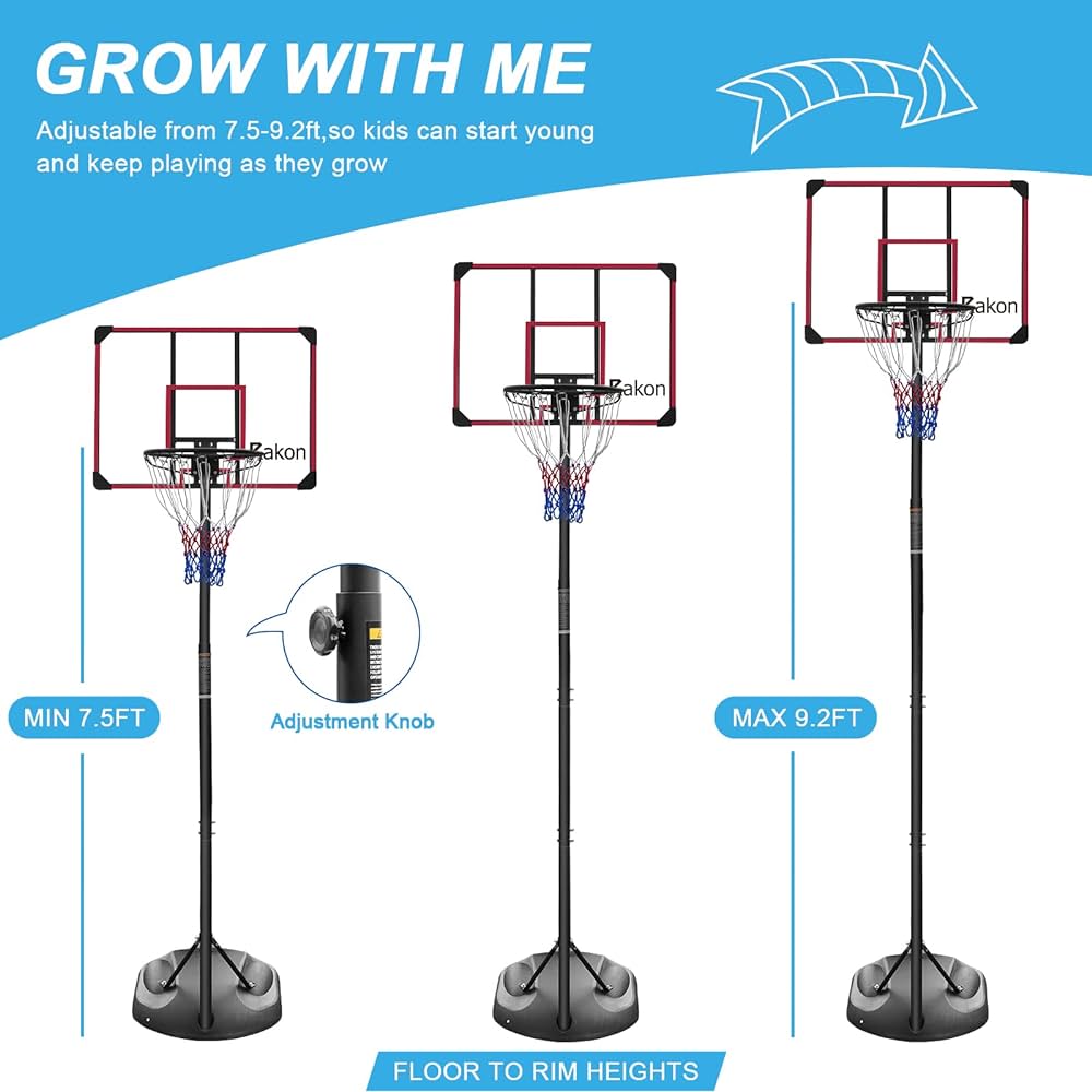 A relevant stock photo of how tall is a basketball hoop in a typical setting.