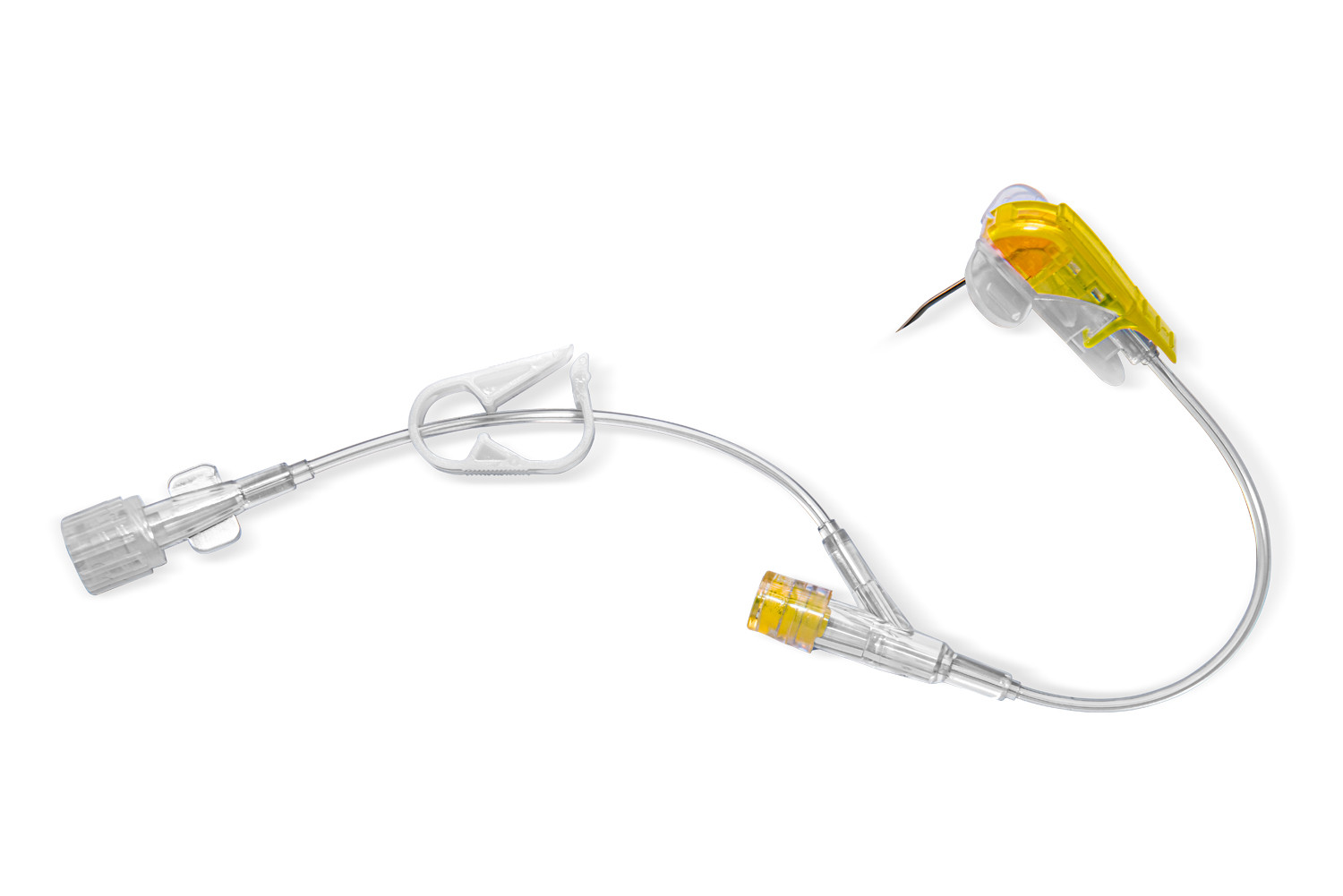 A relevant stock photo of huber needle in a typical setting.