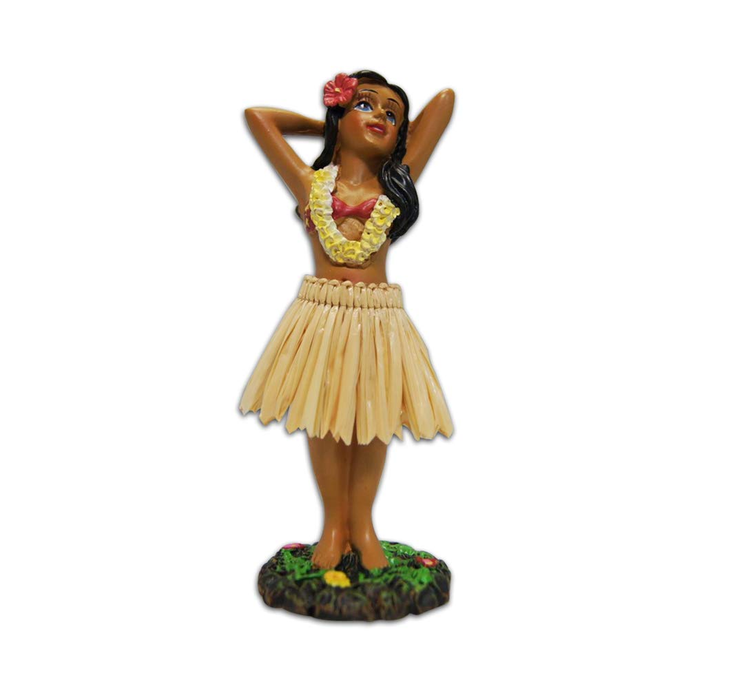A relevant stock photo of hula girl in a typical setting.