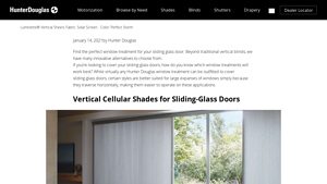 Hunter Douglas - Window Treatments for Sliding-Glass Doors