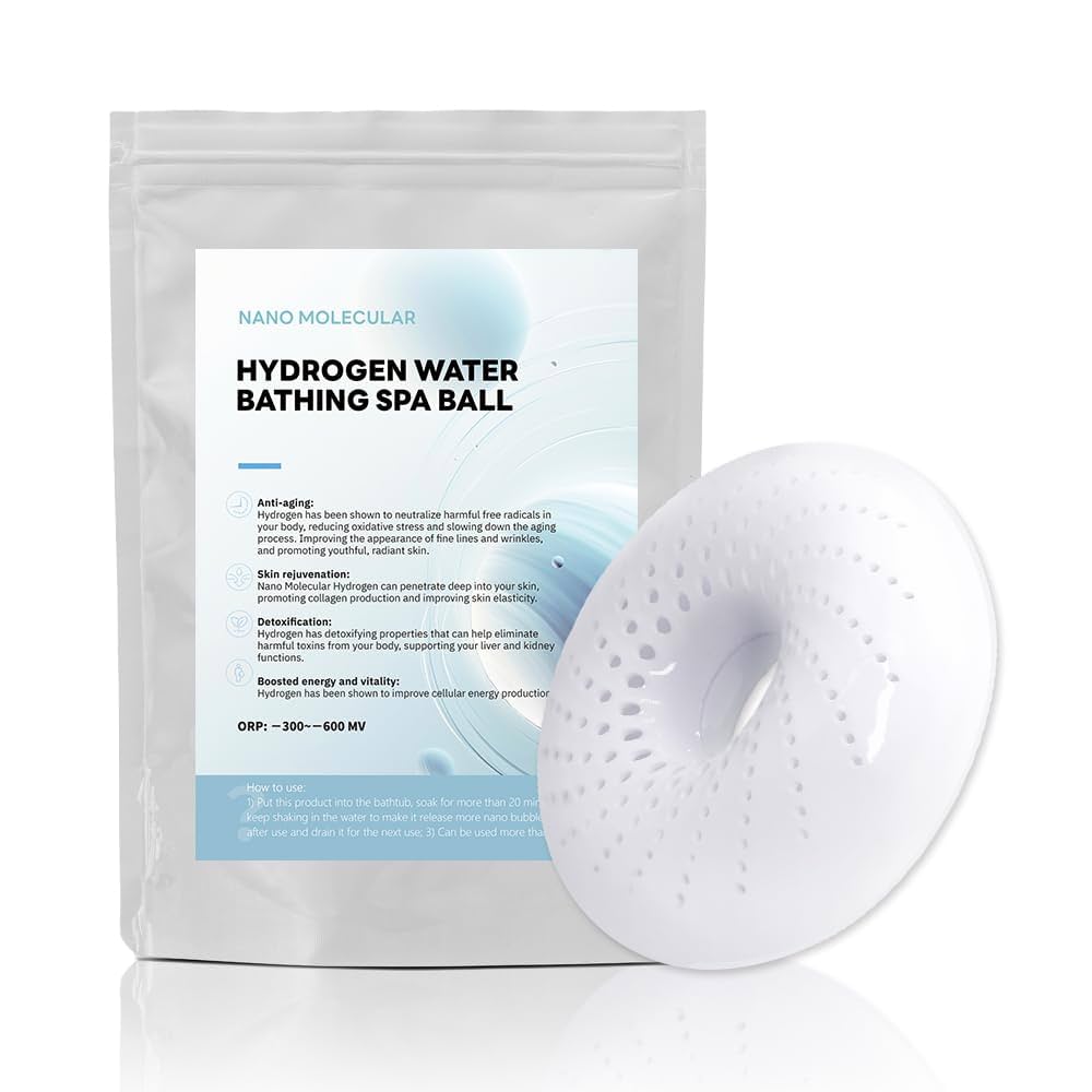A relevant stock photo of hydrogen bath bomb in a typical setting.