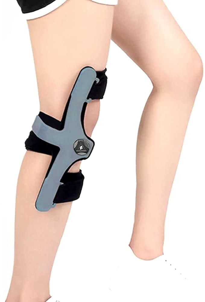 A relevant stock photo of hyperextension knee support in a typical setting.