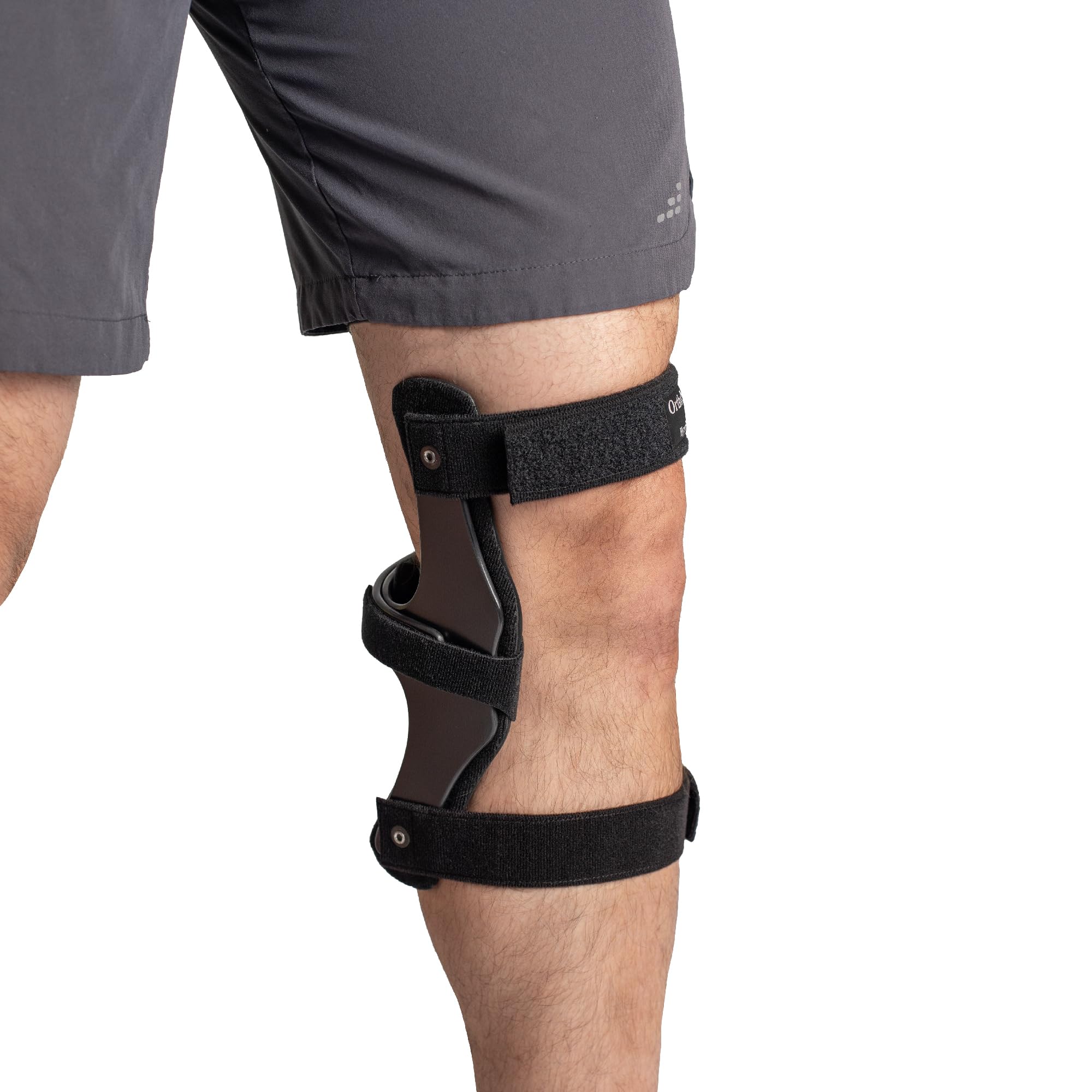 A relevant stock photo of hyperextension knee support in a typical setting.