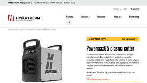 Hypertherm - Powermax85 Plasma Cutter