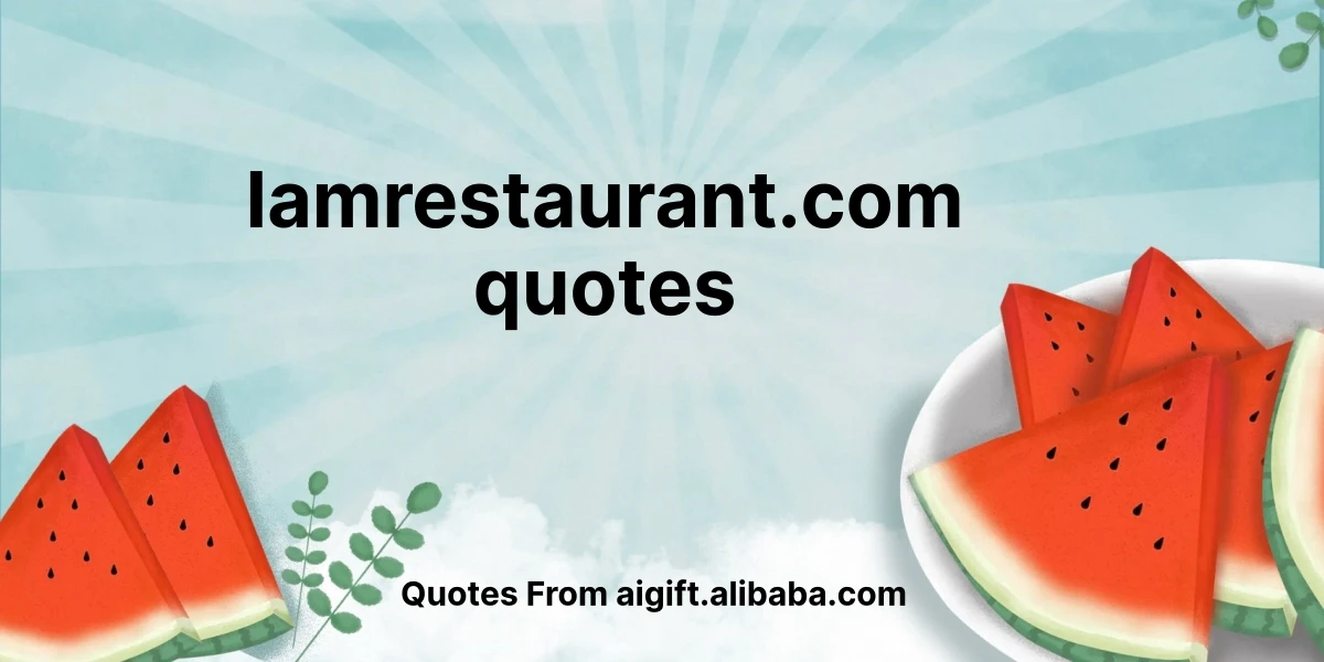 A relevant stock photo of iamrestaurant.com quotes in a typical setting.