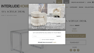 Interlude Home - Ava Acrylic Desk