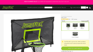 JumpFlex - PROJAM™ Trampoline Basketball Hoop & Net