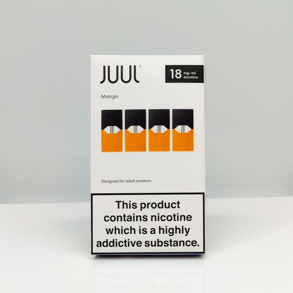 A relevant stock photo of juul pod mango in a typical setting.