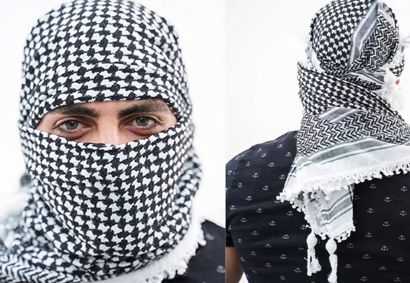 A relevant stock photo of keffiyeh and shemagh in a typical setting.