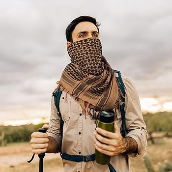 A relevant stock photo of keffiyeh and shemagh in a typical setting.