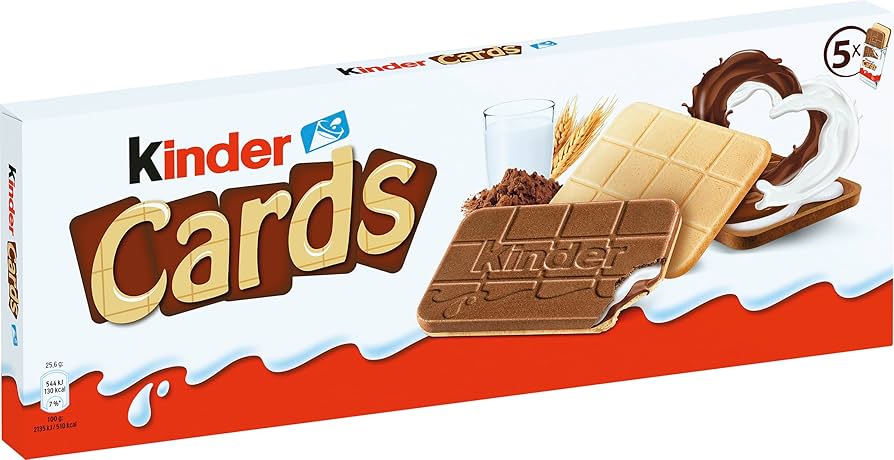 A relevant stock photo of kinder cards in a typical setting.