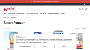Kolice - Batch Freezer Machines