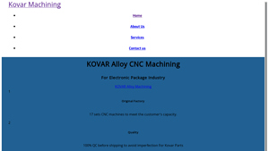 Kovar Machining - Precision CNC Solutions
