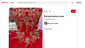 Pinterest - Red Quinceañera Dress