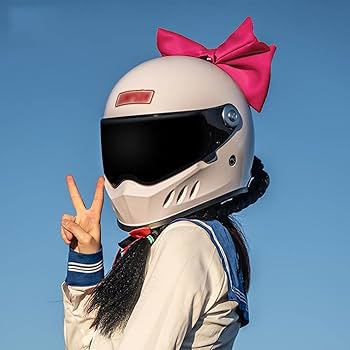 A relevant stock photo of ladies crash helmets in a typical setting.