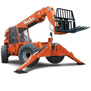 A relevant stock photo of lull forklift in a typical setting.