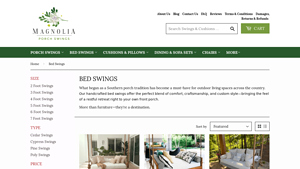Magnolia Porch Swings - Magnolia Signature Teak Hanging Bed
