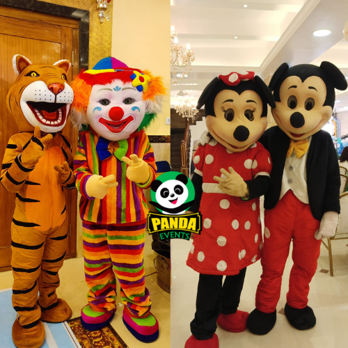 A relevant stock photo of mascot costume in a typical setting.