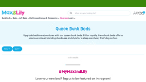 Max & Lily - Queen Bunk Beds for Kids