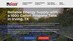 McCraw Oil and Propane - 1000 Gallon Propane Tank