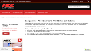 Medic Batteries - AG13 Button Cell Batteries