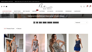 Mew Mews - Verona Embellished Diamond Chain Dress