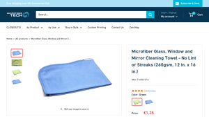 Microfiber Tech - Microfiber Glass, Window and Mirror Cleaning Towel