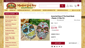 Mission Del Rey - Assorted Day of The Dead Mask