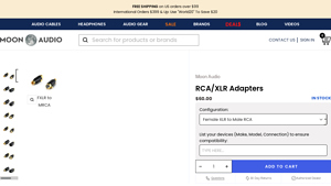 Moon Audio - RCA/XLR Adapters