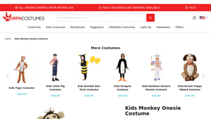 Morphsuits - Kids Monkey Onesie Costume